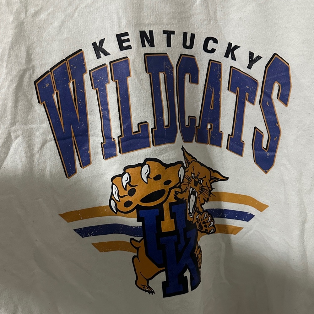 Gildan Kentucky Wildcats Crewneck Sweater - White and Blue